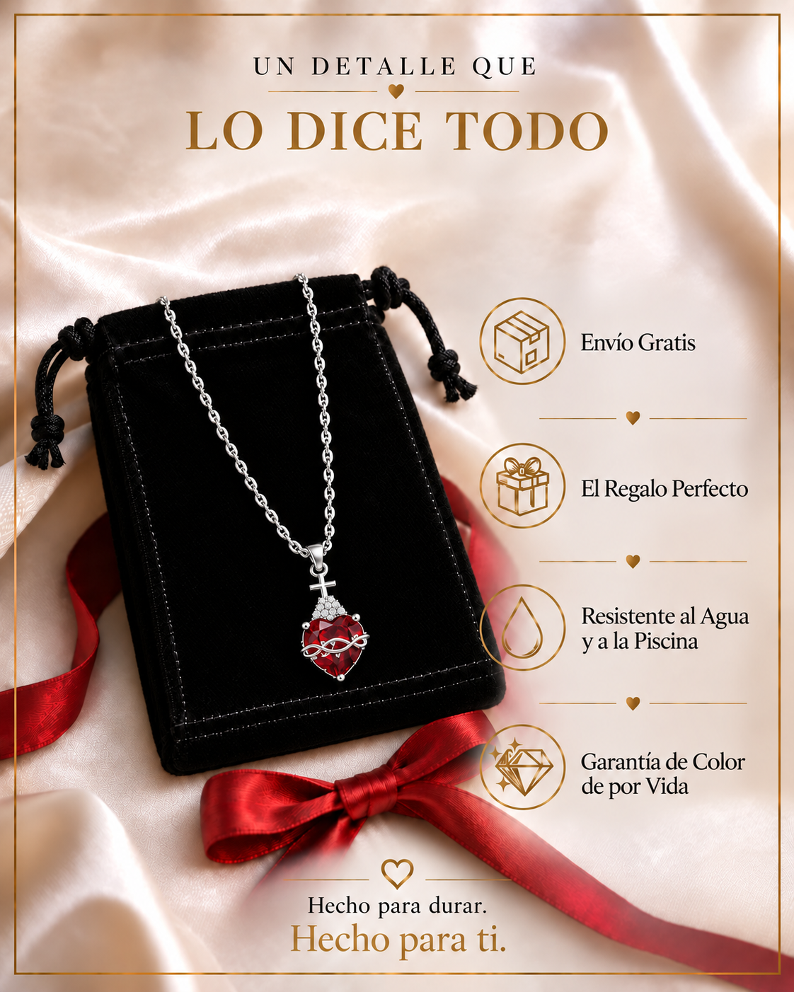 Presentaci&oacute;n del collar como regalo con prop&oacute;sito